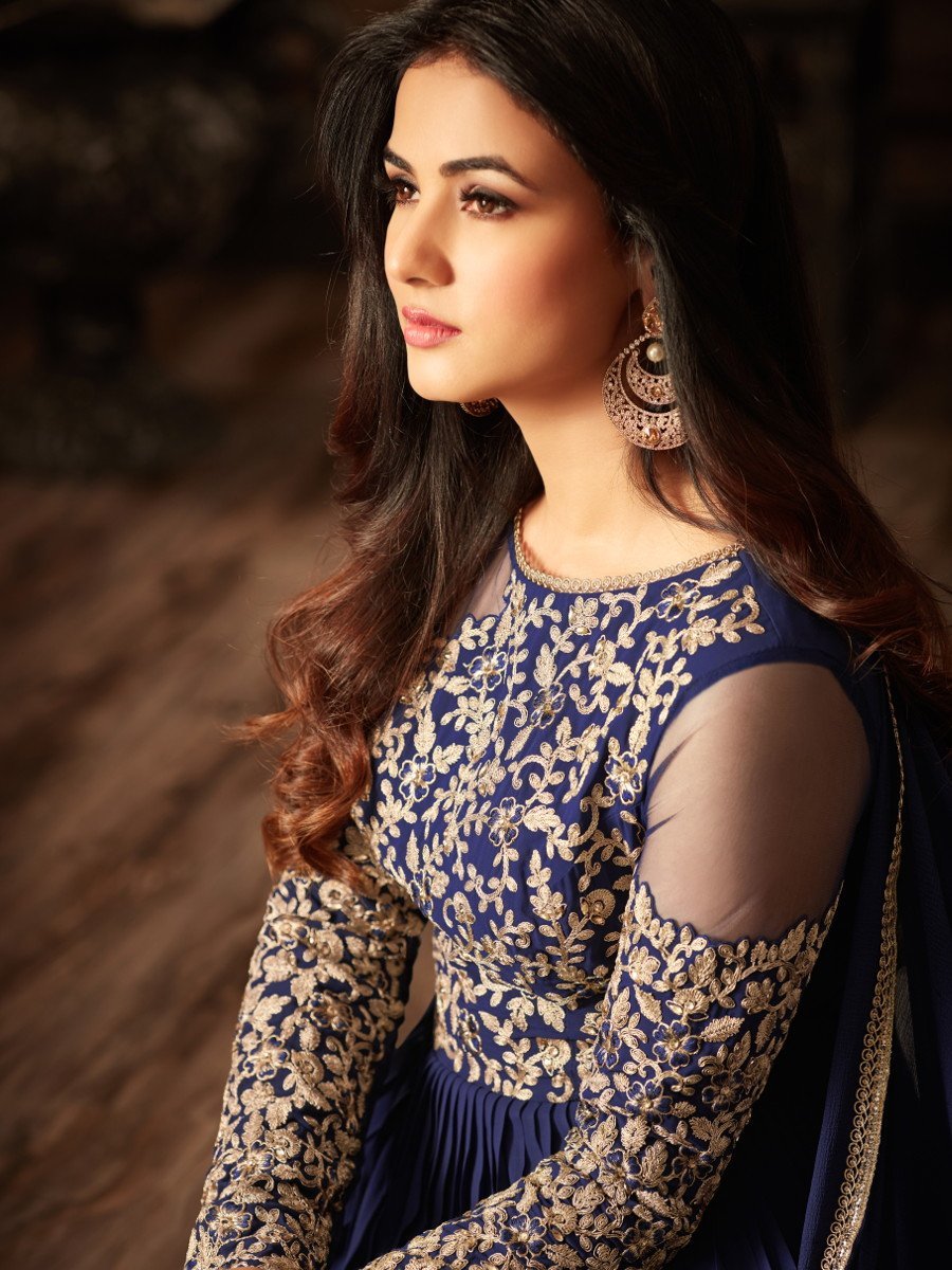 Red Ladies Net Anarkali Suits