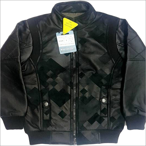 Leather Jacket - Customized Size, Black Color | Breathable, Quick Dry, Double Pockets, Warm, Hooded Design, All Age Groups