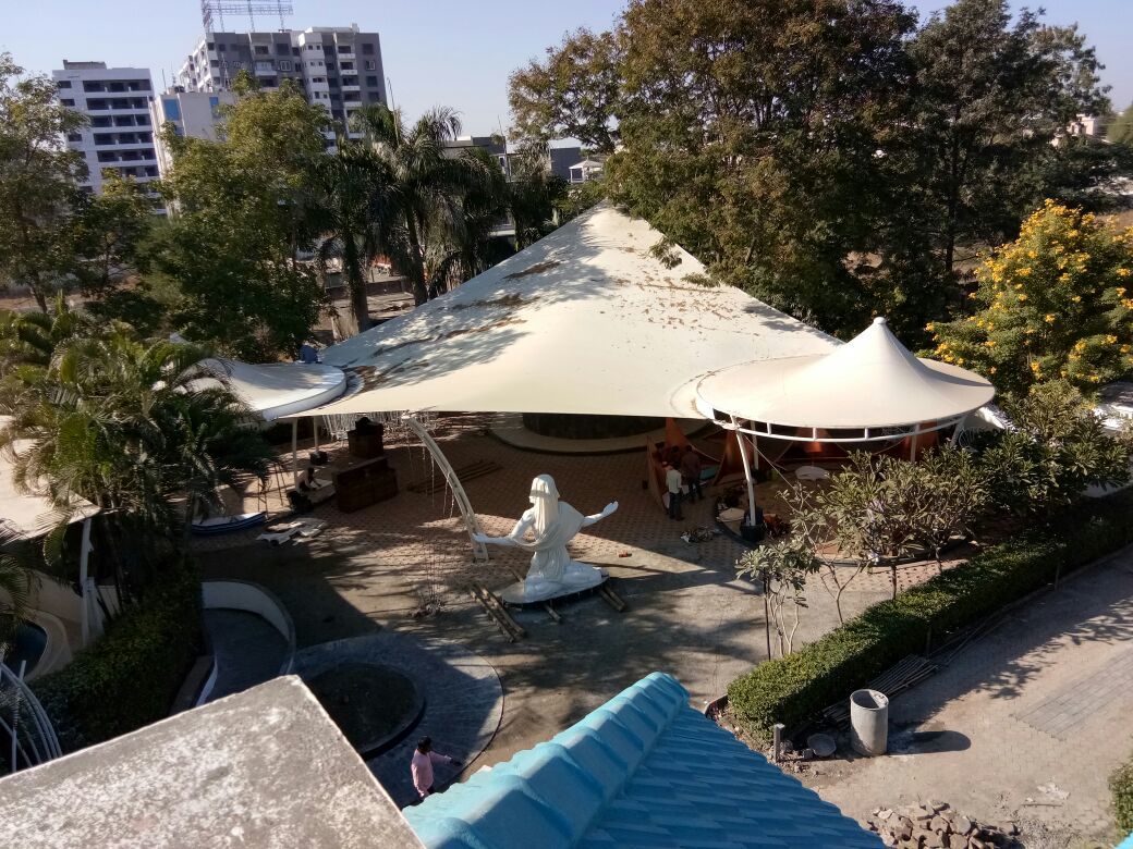 Garden Tensile Structure - Steel, Custom Sizes, Multicolor, Uv Resistant, 650 Gsm Pvc Wall Panels, Horizontal Open Style, Sliding Windows