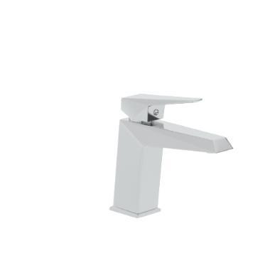 White Single Lever Basin Mixer