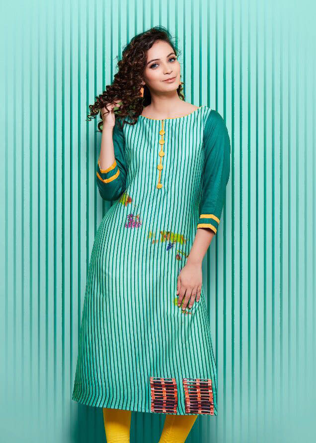 Psynatex Rome 2 Cotton Satin Digital Printed Kurti