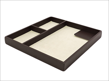 Pu/Pvc/Leather Leather Amenity Tray