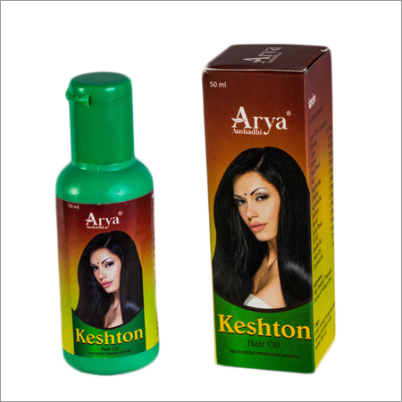 Keshton Hair Oil - 100 mL, All Age Groups | Anti-Dandruff, Reduces Hair Fall, Softens and Smoothens Hair, Promotes Faster Growth, Prevents Premature Graying, Locks Moisture into Hair Shaft