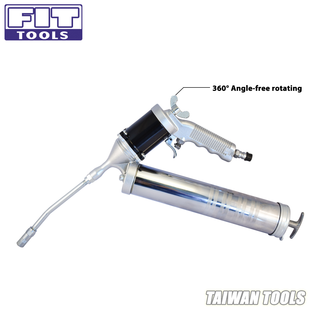 360 Degrees Rotating And Continuous Flow Air Grease Gun
