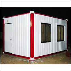 Portable Office Cabin - Container Material, 8mm Wall Thickness, White Color | Easy Installation, Sliding PVC Windows, Durable Design