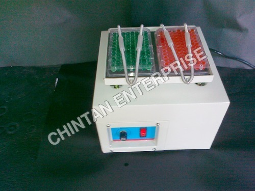 Micro Plate Shaker - MS Painted Epoxy Body, Stainless Steel Tray 180x150 mm, White Color | 120V Voltage, 1.5 kg Weight, 100-1500 Strokes/Min