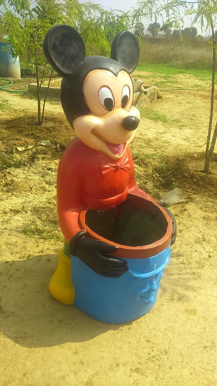 Animal Shaped Dustbin - Frp Material, Multicolor Design | Customizable Options For Fun And Functional Waste Management