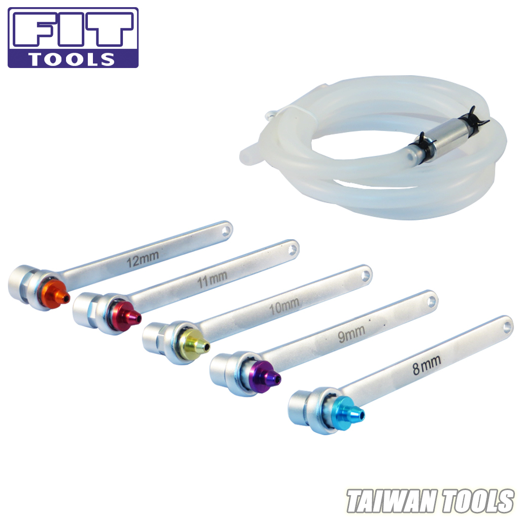 8,9,10,11,12 Mm Brake Bleeder Wrench With Check Valve Kit