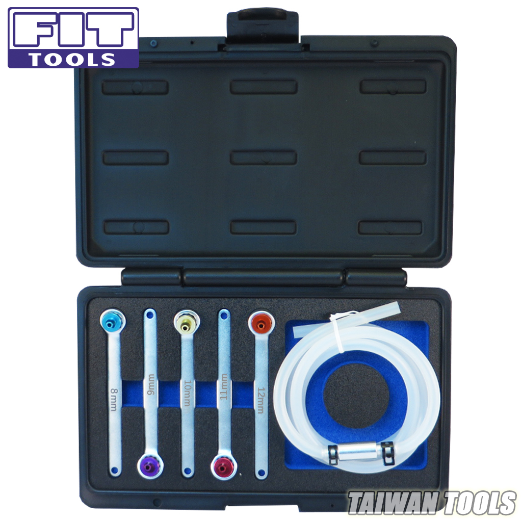 8,9,10,11,12 Mm Brake Bleeder Wrench With Check Valve Kit
