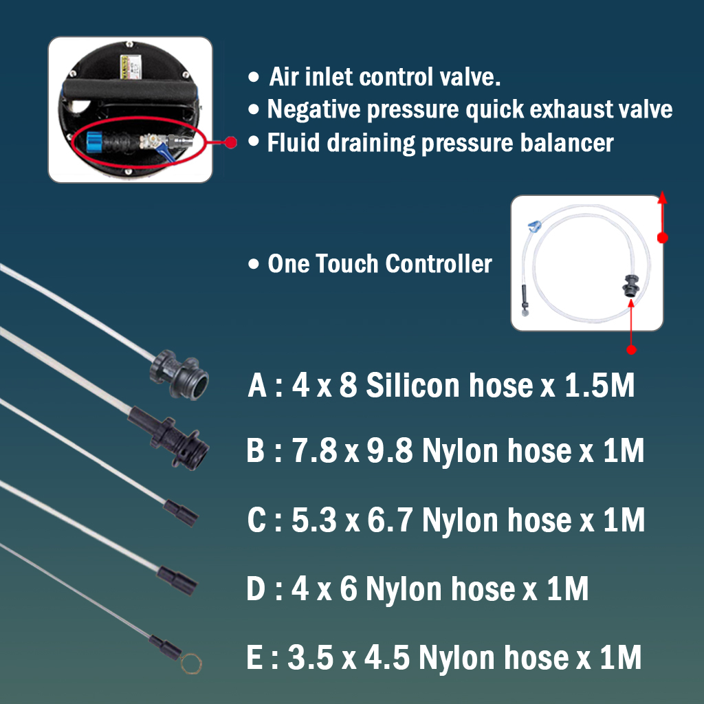 Fit Tools 6.5 Liter Pneumatic / Manual Operation Oil Or Fluid Changer Vacuum Extractor Pump