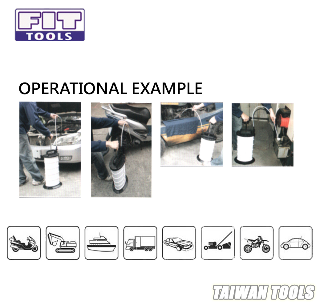 Fit Tools 9.5l Manual Operation Oil Or Fluid Extractor