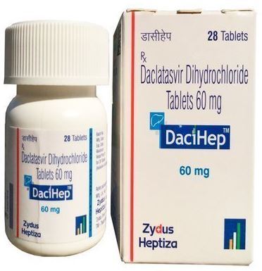 DACIHEP DACLATASVIR TABLETS - Daclatasvir 60 Mg, Pack Of 28 Tablets | Prescription Drug To Be Used Under Medical Guidance
