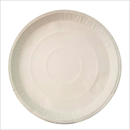 12 inch Silver Foil White Thali