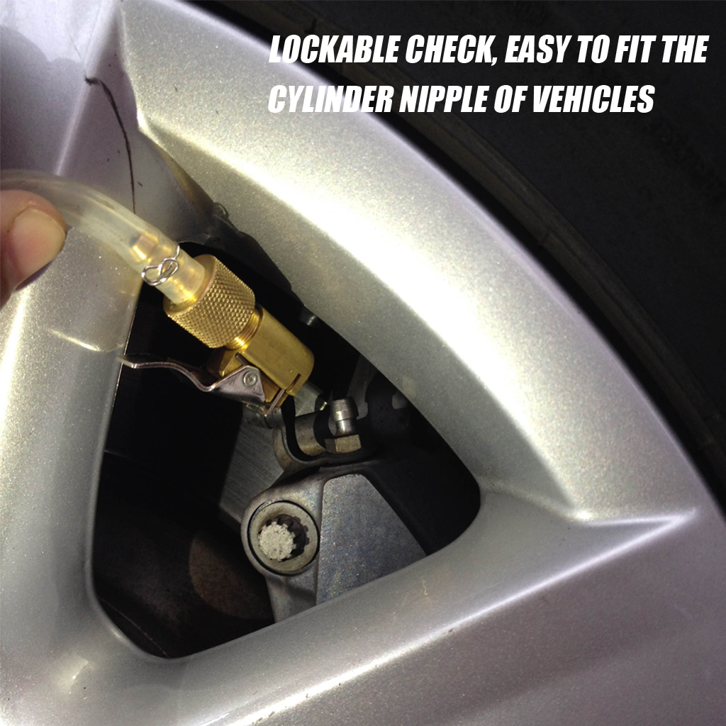 Fit Tools Made In Taiwan Lockable Brake Fluid Bleeder Hose With Check Valve Set