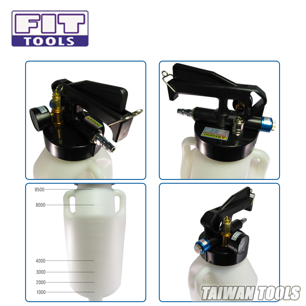 Fit Tools 8.5l Two Way Pneumatic Engine Gear Atf Oil And Fluid Extractor With 5pcs Hose Set