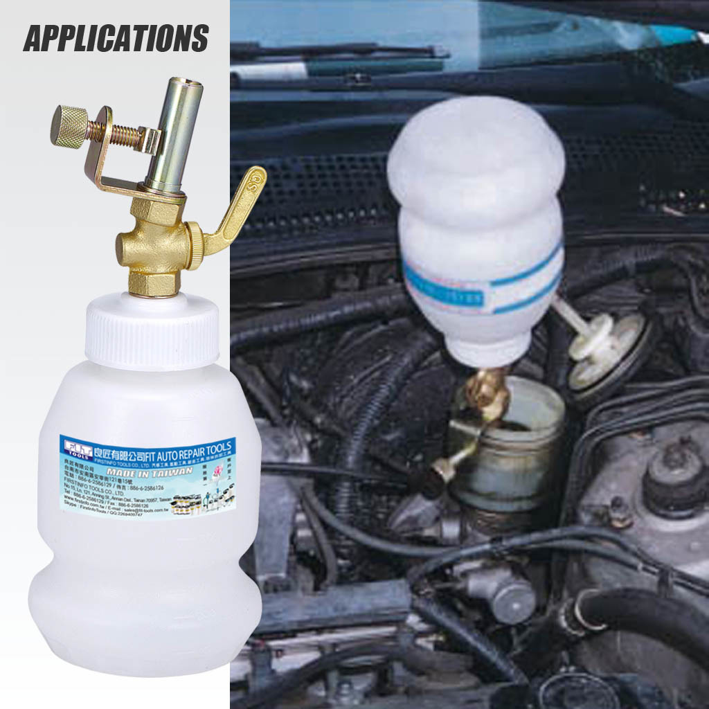 Fit Tools 1l Brake Oil Or Fluid Automatic Filling Bleeder Bottle 1000 Cc