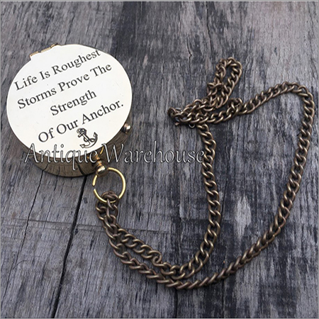 Nautical Brass Working Compass With Chain