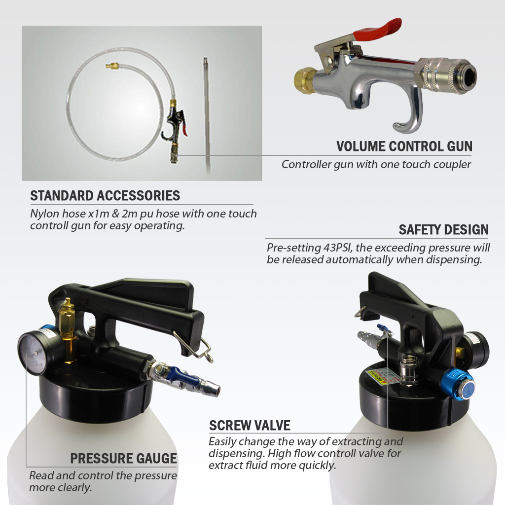 6l Two Way Pneumatic Atf Oil Dispenser