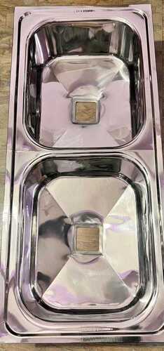 आयताकार डबल बाउल सिंक