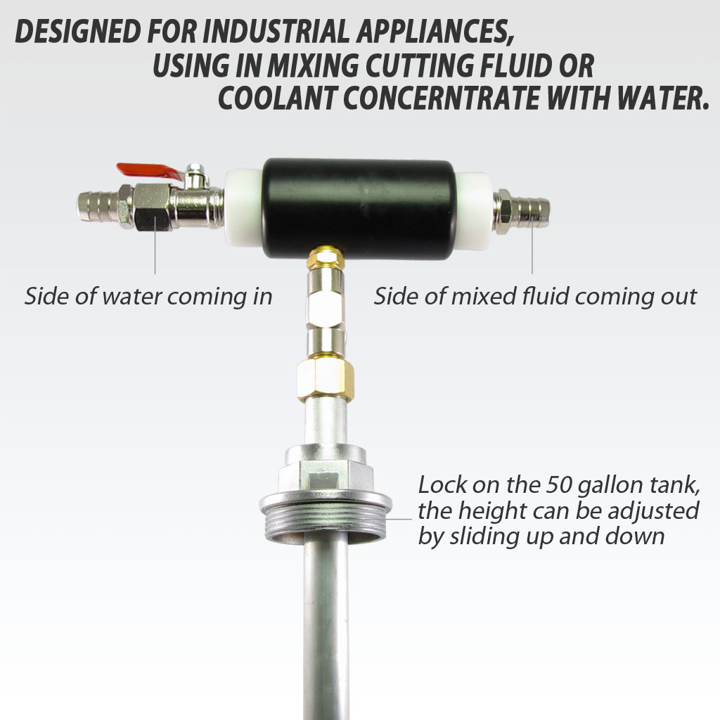 Fit Tools Adjustable Scale Oil & Water Mixer Coolant Mixing Valve For Cnc Cutting Oil