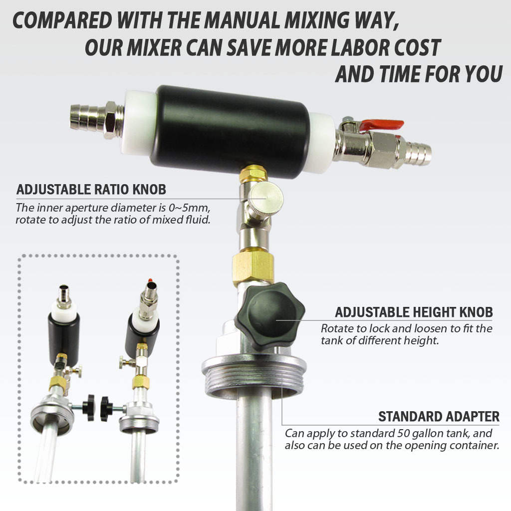 Fit Tools Adjustable Scale Oil & Water Mixer Coolant Mixing Valve For Cnc Cutting Oil