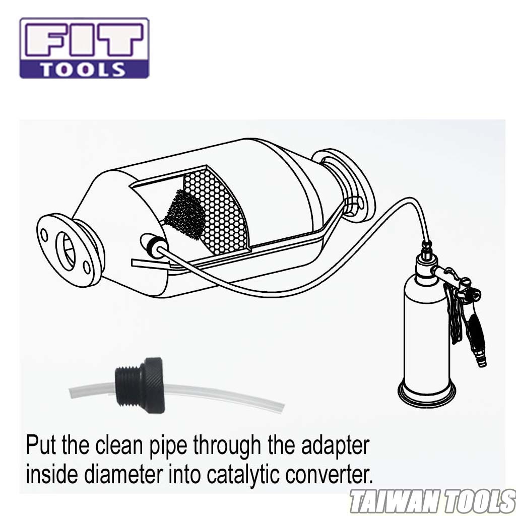 Fit Tools Universal Three Way Catalytic Converter Carbon Washing Kit