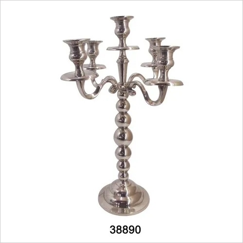 Plating 5 Arm Candle Holder