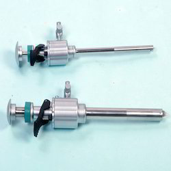 Laparoscopic Trocar - Stainless Steel, 15cm Length, 5mm Diameter, Sharp Tip, Silver Color | Designed for Laparoscopic Surgery, Available in Sterile Packs