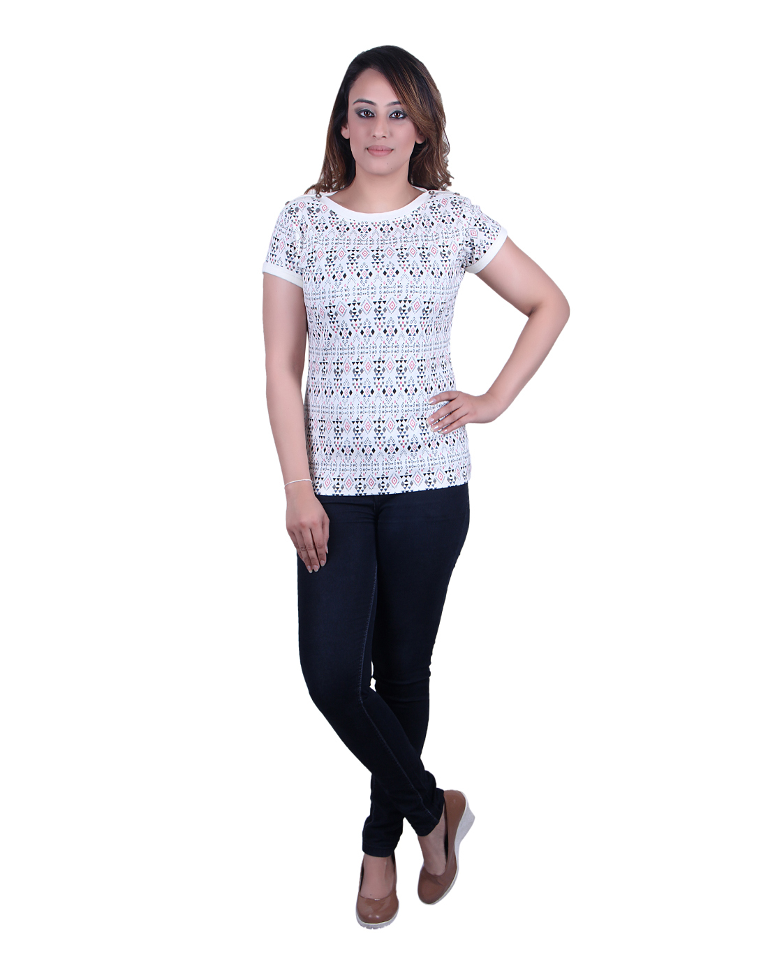 White Casual Top