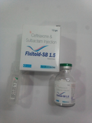 Ceftriaxone & Sulbactam Injection - 1gm Ceftriaxone + 500mg Sulbactam | For Injection Use, Store in Dry Place