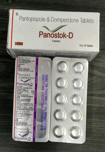 Pantoprazole and Domperidone Tablets - 40mg + 10mg | Dry Storage, 10 x 10 Alu Alu, Convenient Dosage