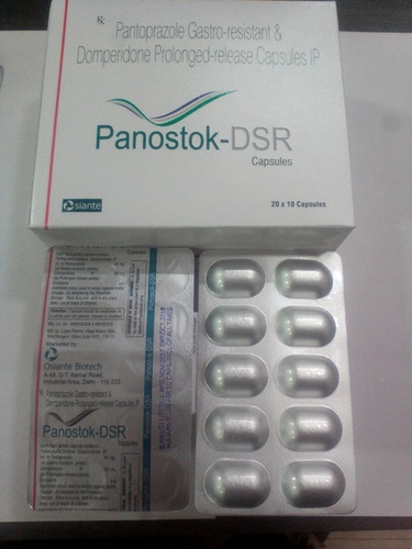Pantoprazole Dsr - Pantoprazole 40mg + Domperidone 30mg(sr) | Capsule Formulation, Dry Place Storage, Dosage 20-30mg