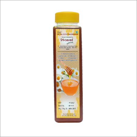 Sidr Honey - Plastic Bottle 500gms | Pure Honey, Amber Color, Increased Stamina, High Potency, Nutritional Boost, Food Grade, Home Grade