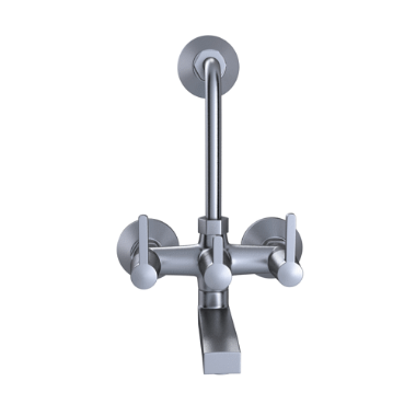 Stainless Steel Wall Mixer With Provision For Overhead Shower