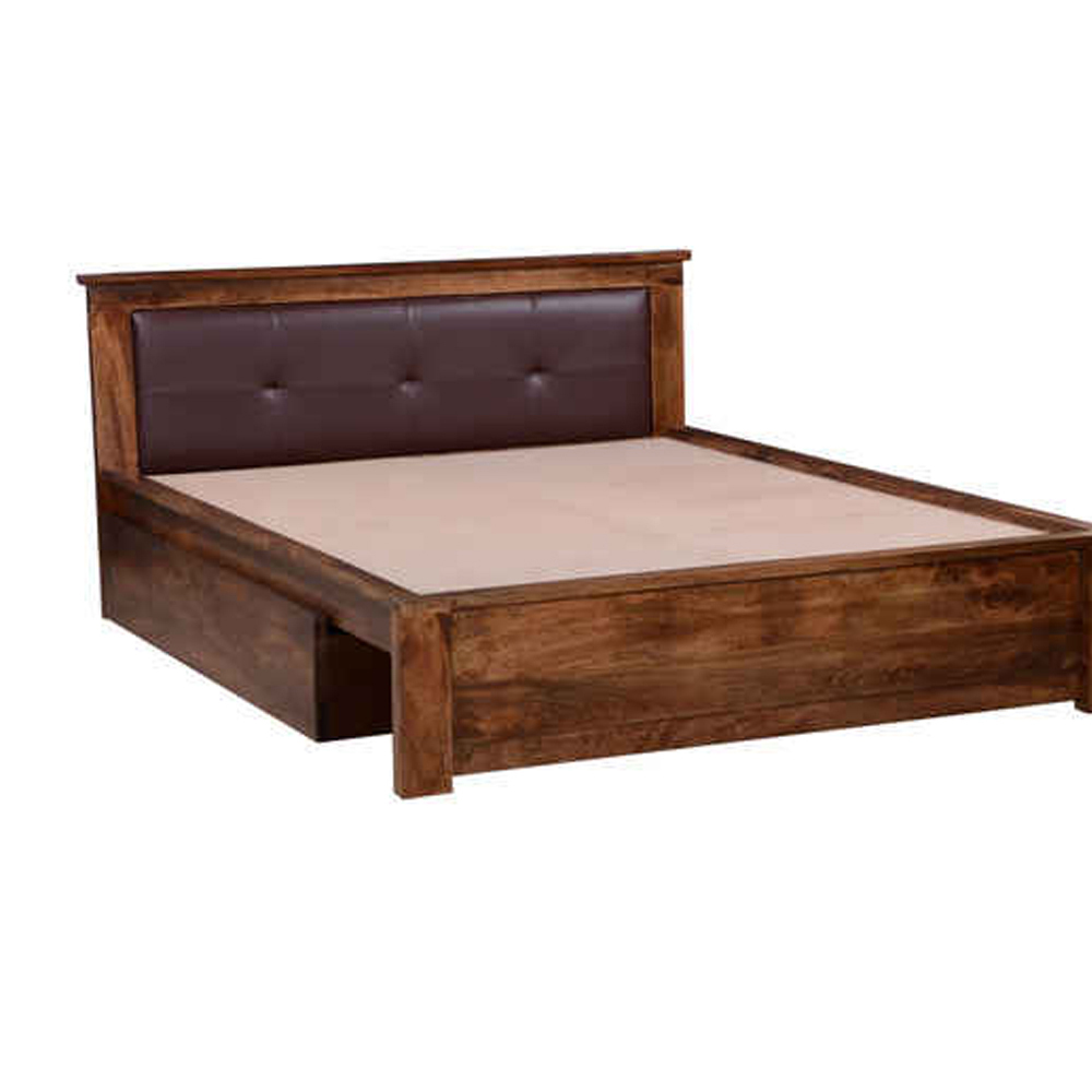 Wudstuk Taraval Handcrafted King Bed With Storage
