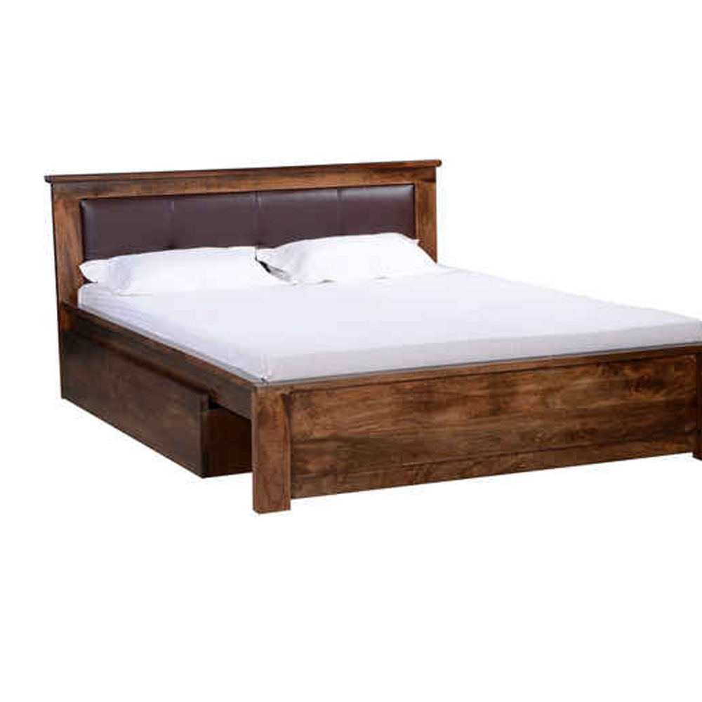 Wudstuk Taraval Handcrafted King Bed With Storage