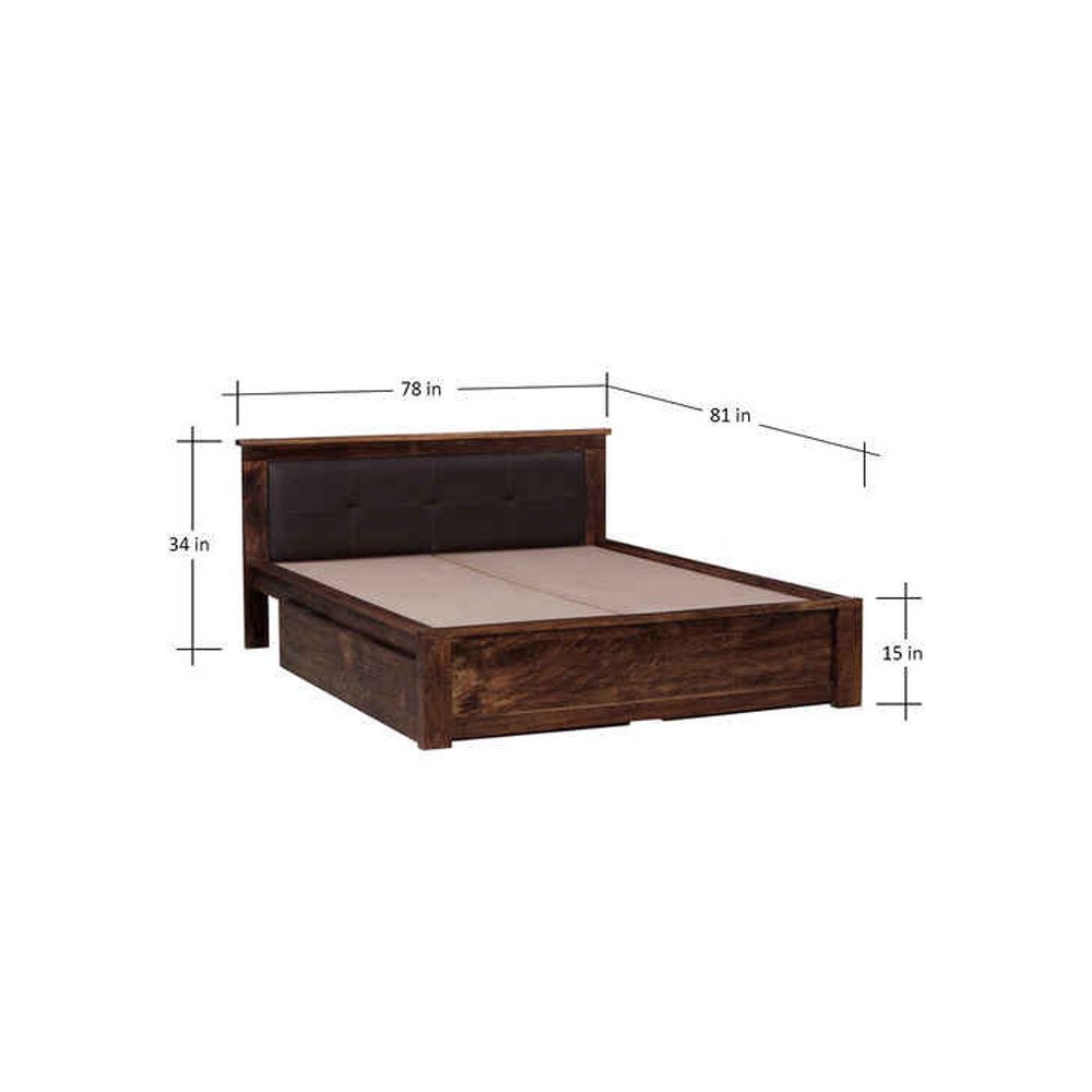 Wudstuk Taraval Handcrafted King Bed With Storage