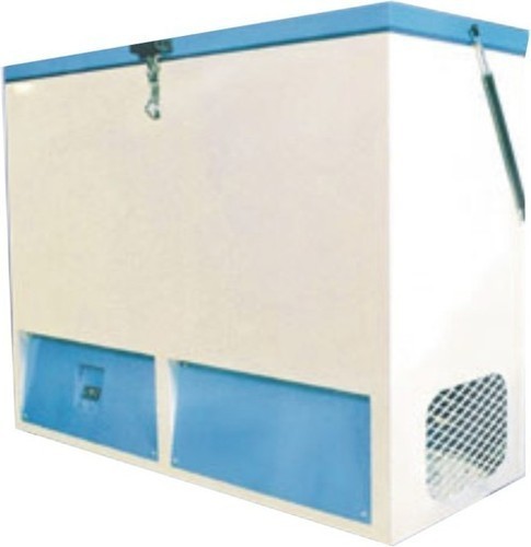 Low Temperature Cabinet - Metallic Deep Freezer, 220-240 Volt Usage for Laboratories, White and Blue Design