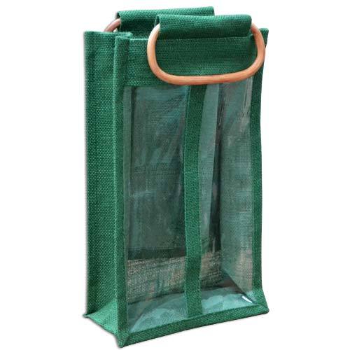 Jute Wine Bag - Customizable Sizes, Any Color, Eco-friendly Material | Lightweight Design, Durable Prints, Attractive Patterns