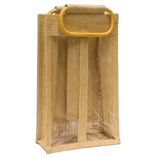 Jute Wine Bag - Customizable Sizes, Any Color, Eco-friendly Material | Lightweight Design, Durable Prints, Attractive Patterns