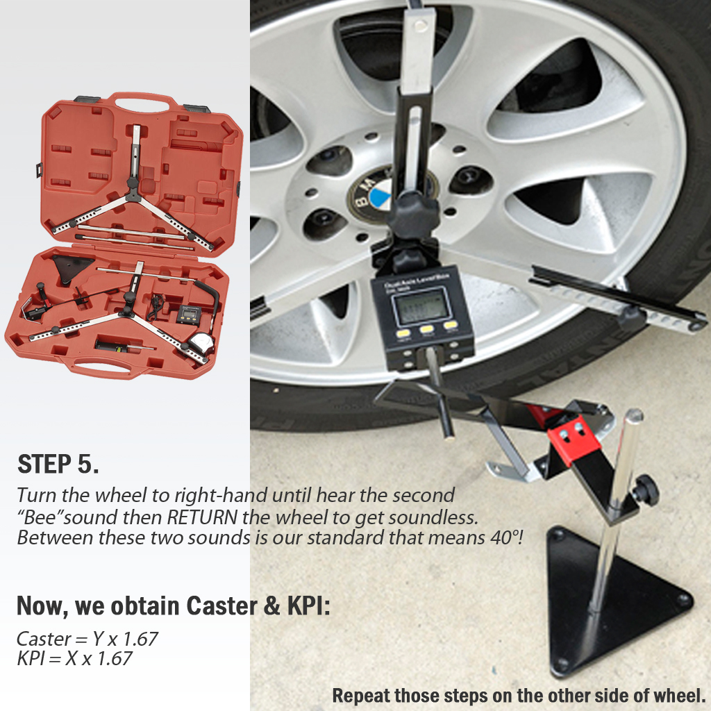Fit Tools Portable Wheel Alignment Angle Sensing Tool With Digital Protractor