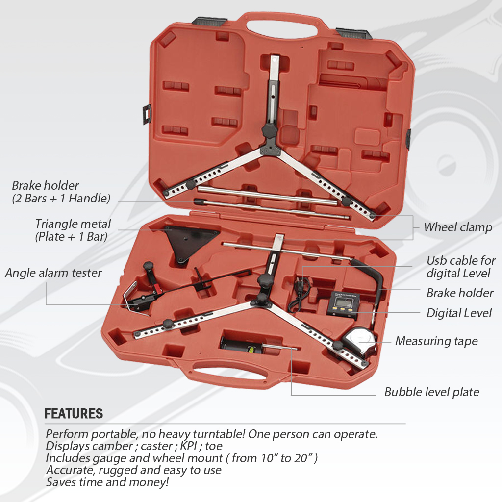 Fit Tools Portable Wheel Alignment Angle Sensing Tool With Digital Protractor