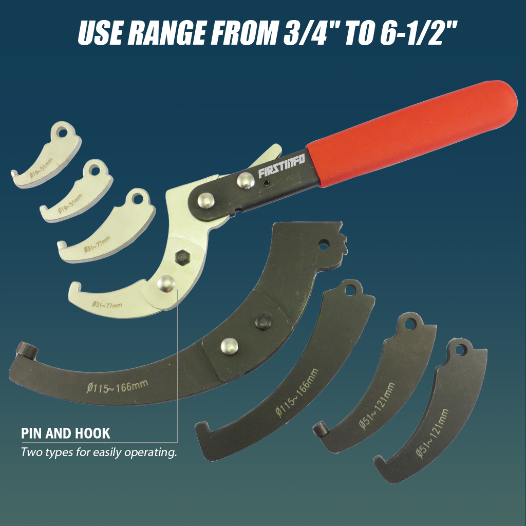 Fit Tools Universal 11 Piece Adjustable Pin Spanner Wrench Set