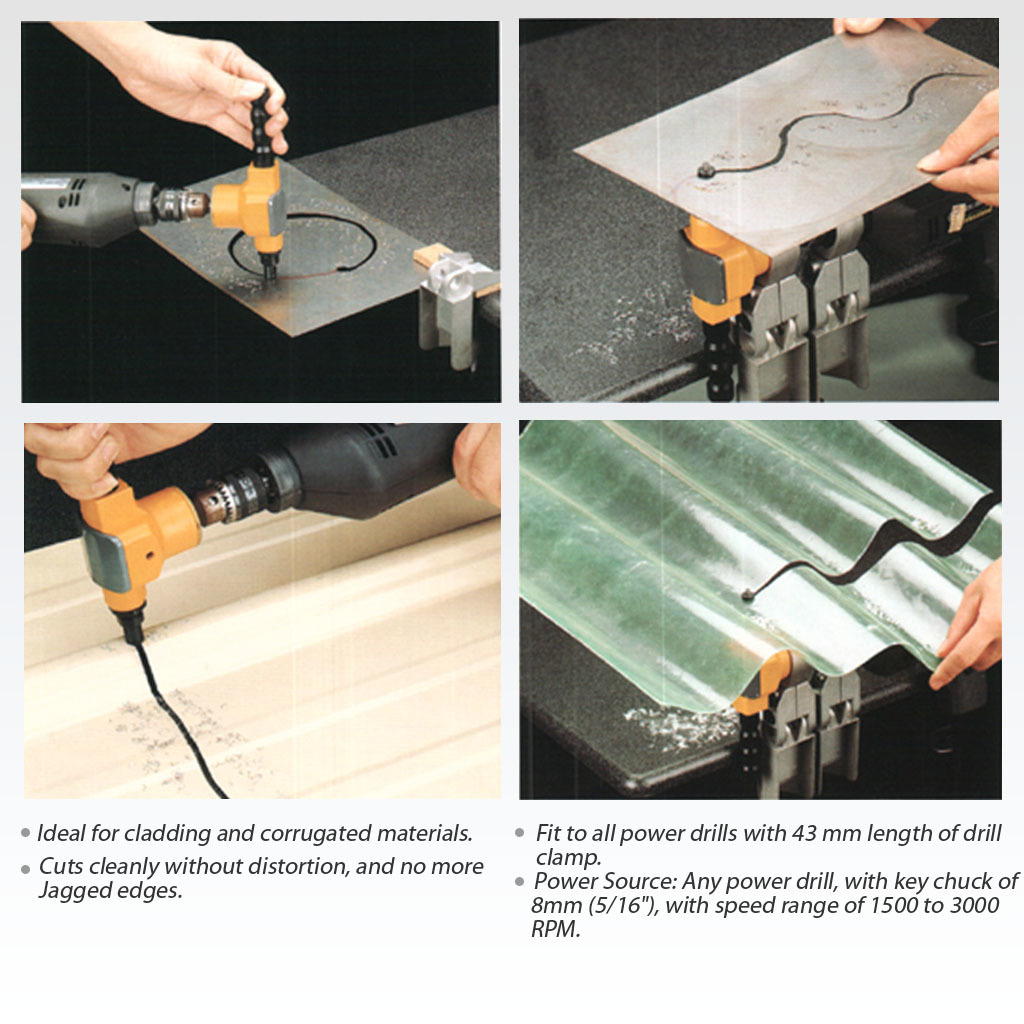 Power Drill Nibbler Punch Metal Sheet Cutter