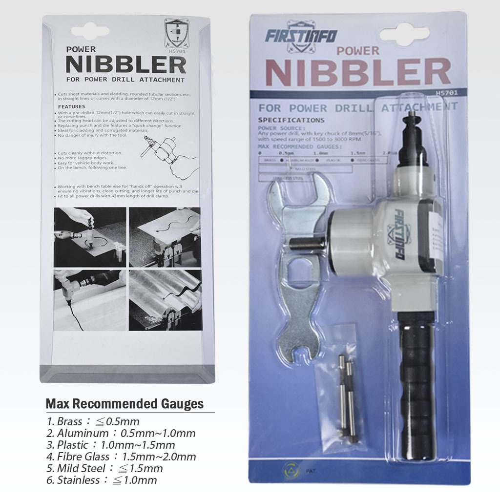 Power Drill Nibbler Punch Metal Sheet Cutter