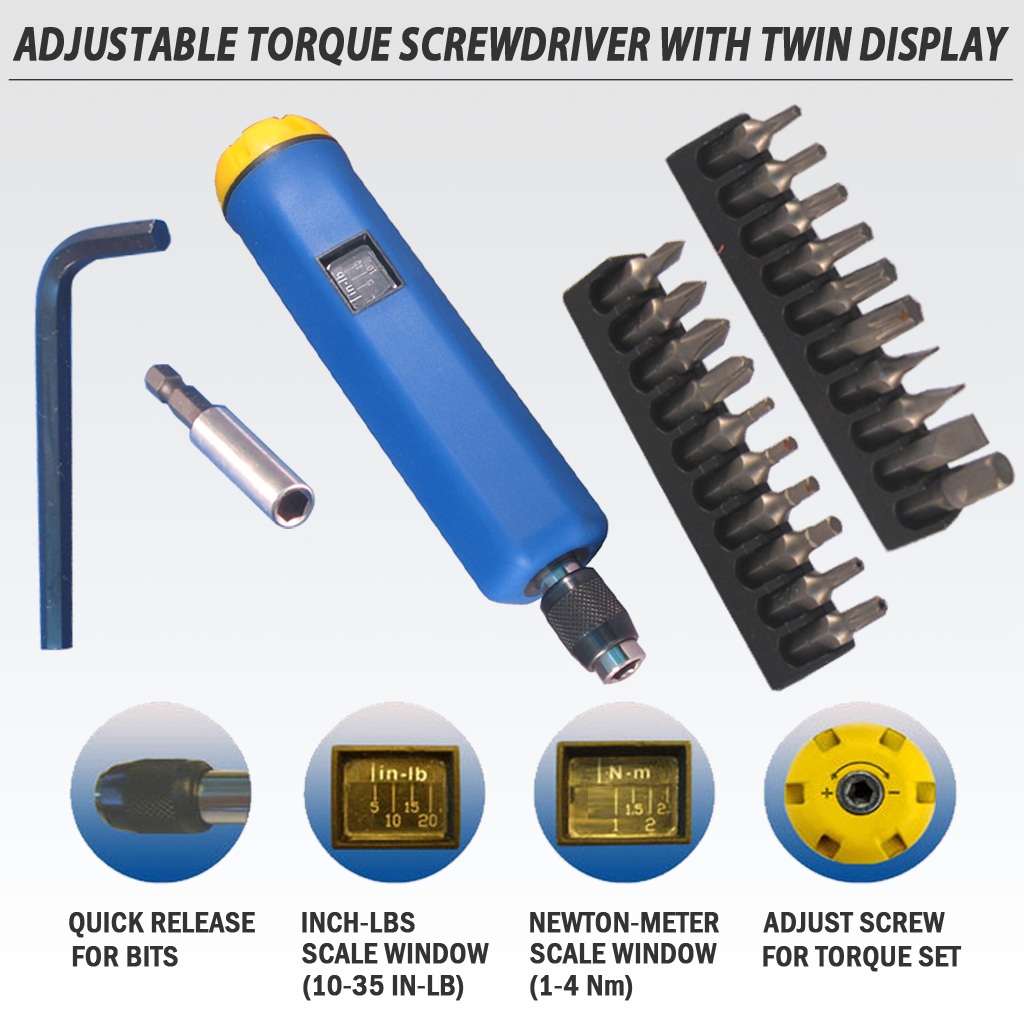 Fit Tools Adjustable Tpr Torque Limited 1-4 Nm Screwdriver