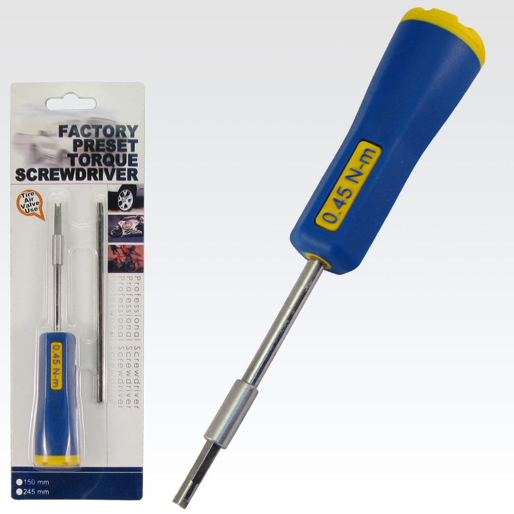155/245mm Tyre Valve Core Auto Click Torque Remover/installer Screwdriver 0.45nm(4in-lbs)