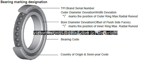 टीपीआई कोणीय संपर्क बेयरिंग