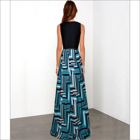 Black & Blue Cotton Gown