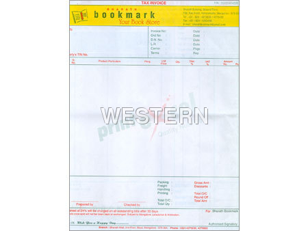 Tax Invoice Multi Colour